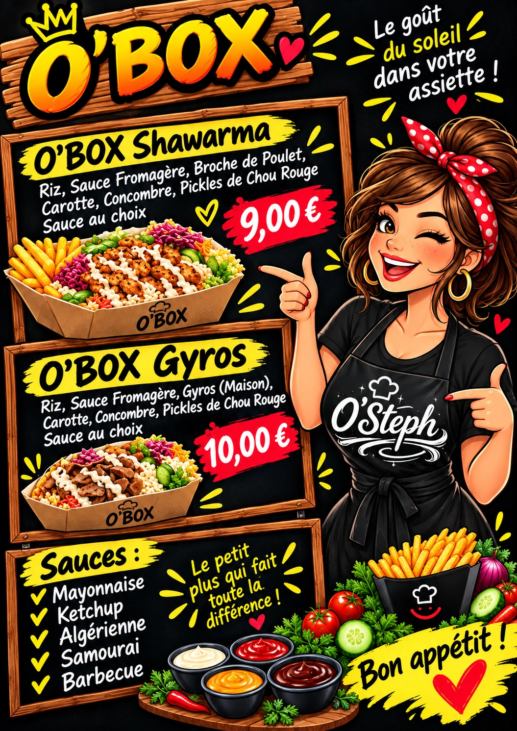 Menu O’Box O'Steph